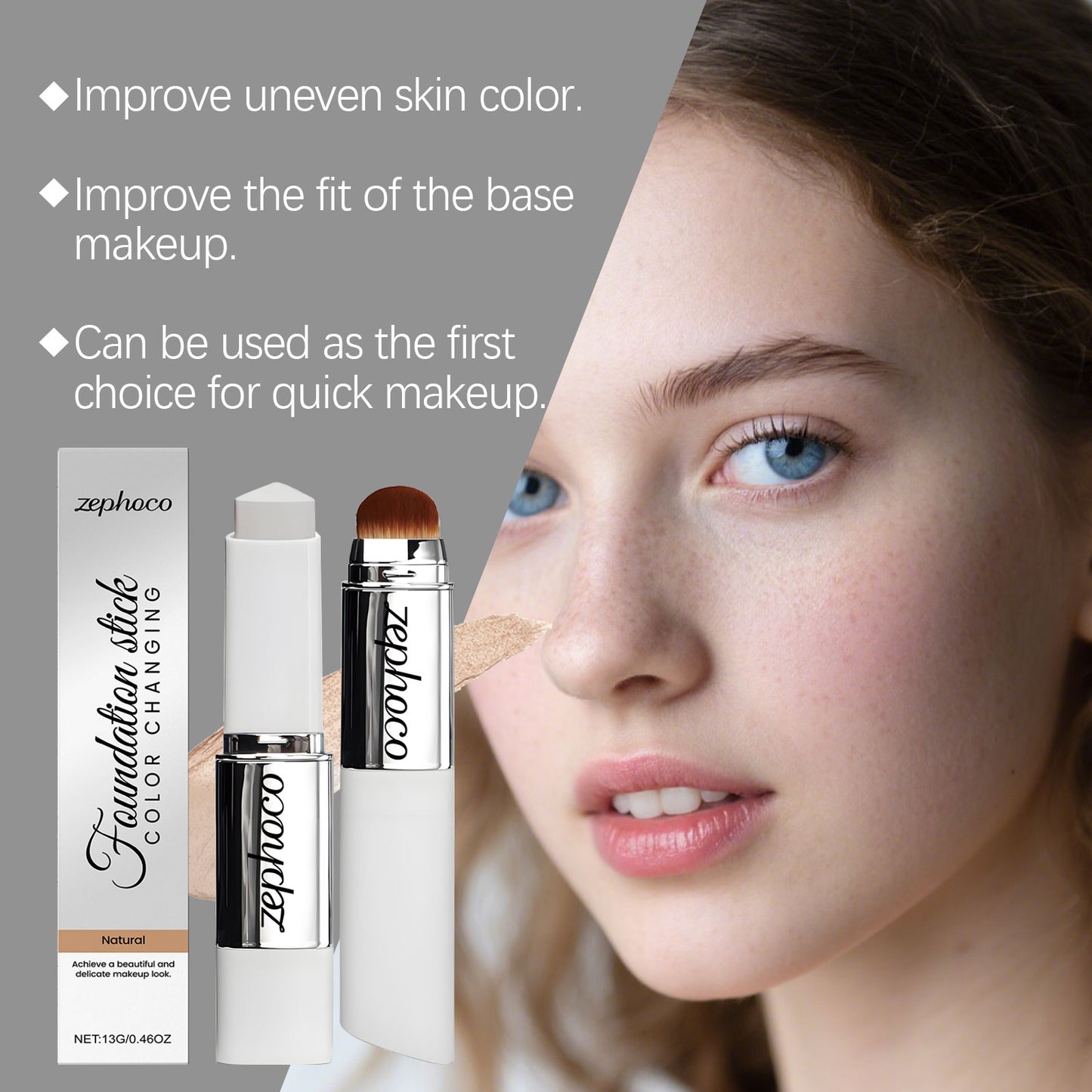 Natural Shade Color Changing Concealer Foundation Stick