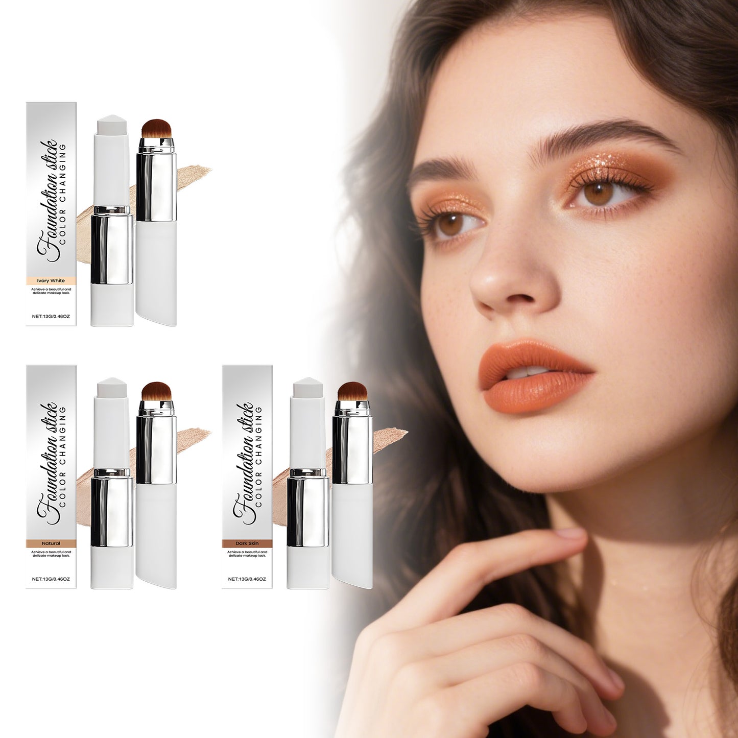 Ivory White 2-in-1 Color Changing Foundation Stick