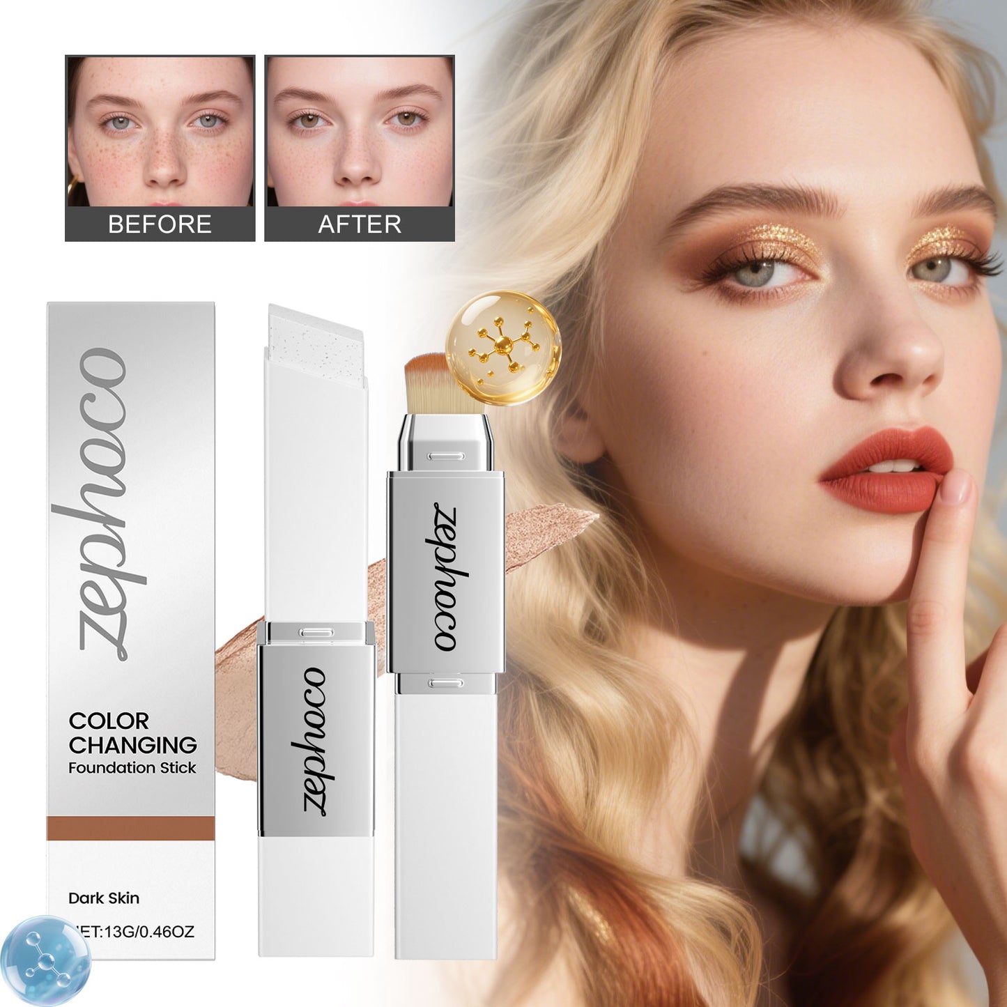 Deep Shade 2-in-1 Color Changing Foundation Stick