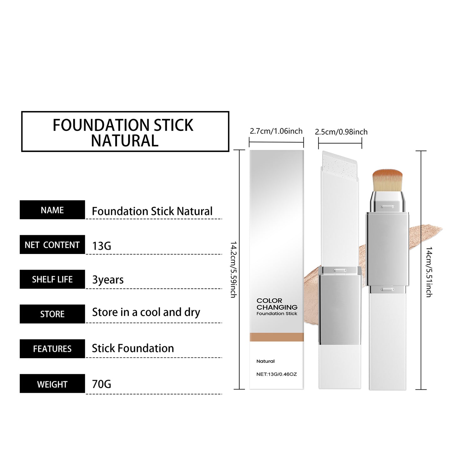2-in-1 Color Changing Foundation Stick