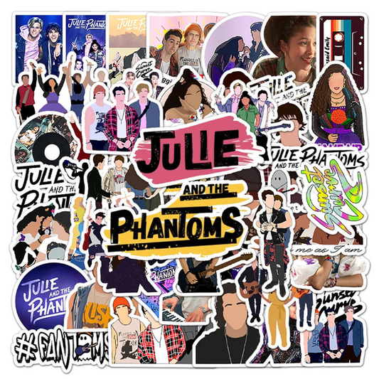 50PCS American TV Series Julie and The Phantom Boy Personality Stickers Laptop Luggage Stationery Stickers