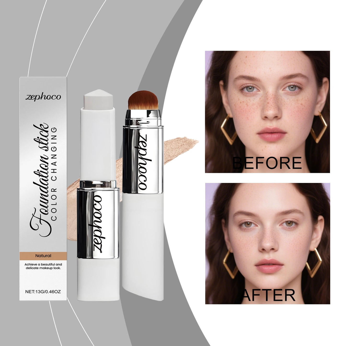 Natural Shade Color Changing Concealer Foundation Stick
