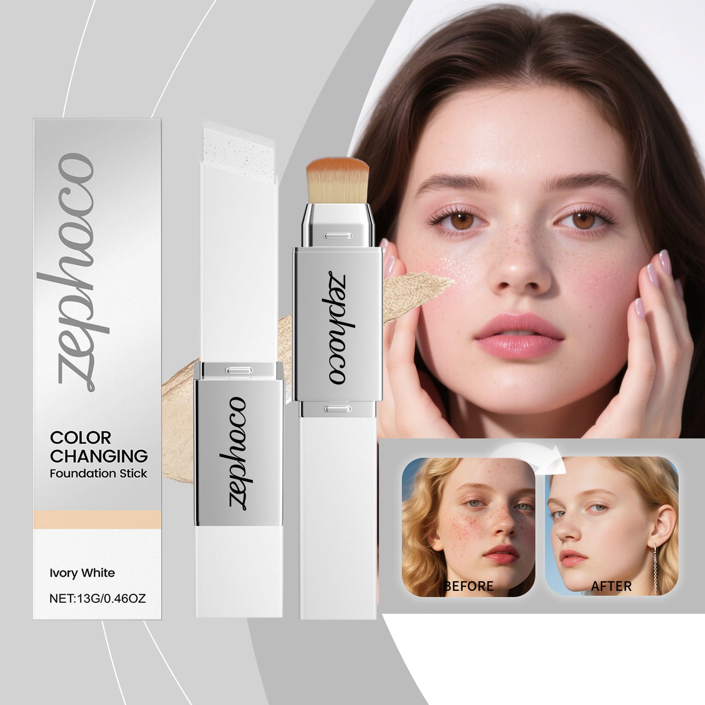 Ivory 2-in-1 Color Changing Foundation Stick