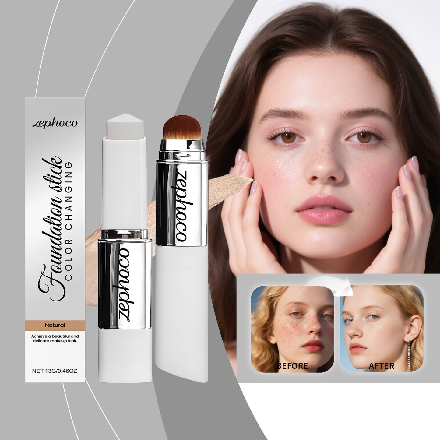Natural Shade Color Changing Concealer Foundation Stick