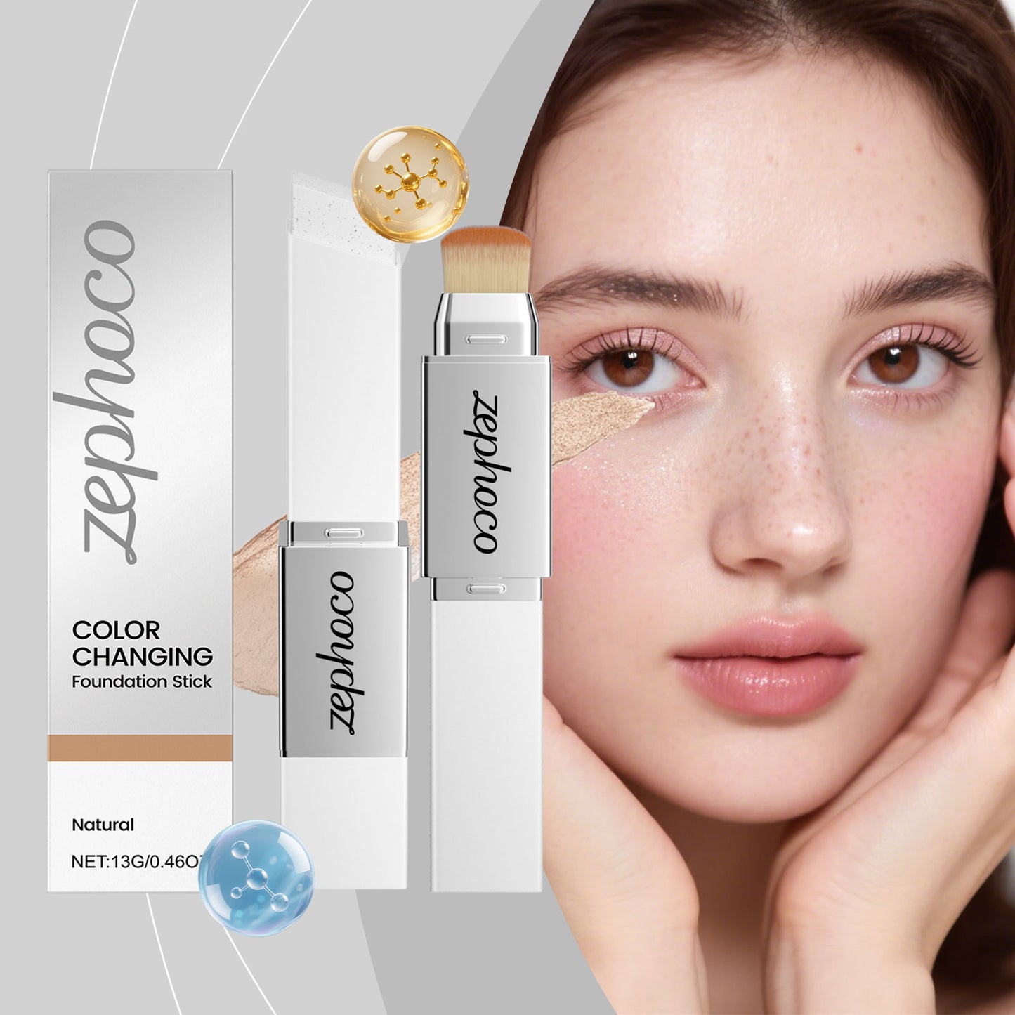 Natural Shade 2-in-1 Color Changing Foundation Stick