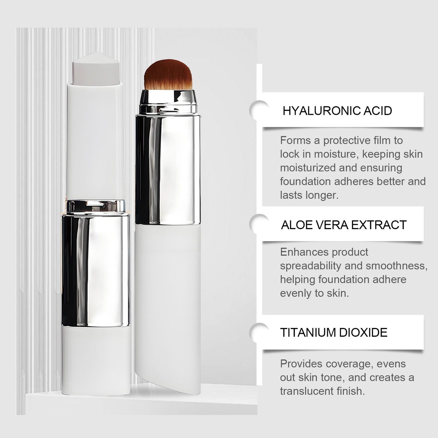 Ivory White 2-in-1 Color Changing Foundation Stick