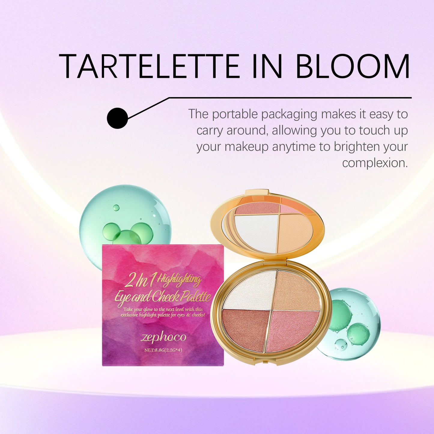 Highlighter, Eyeshadow & Blush Palette